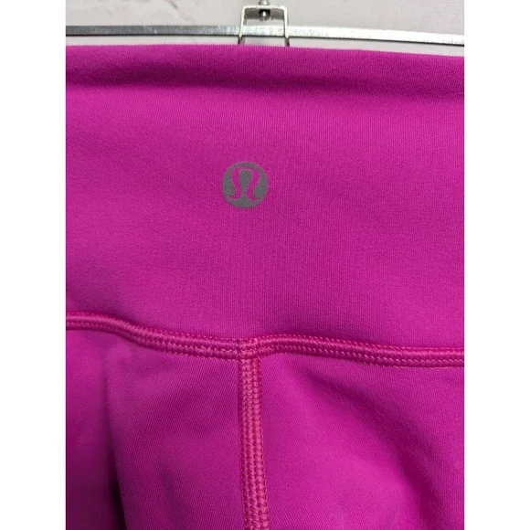 Lululemon Women's Reversible Wunder Under Leggings 4 Black/Hot Pink EUC 029 - Picture 5 of 9